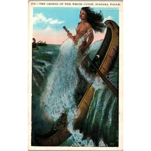 Postcard,Vintage,Legend of the White Canoe, Niagara Falls, Sept 4, 1932,(PC91) - Picture 1 of 2